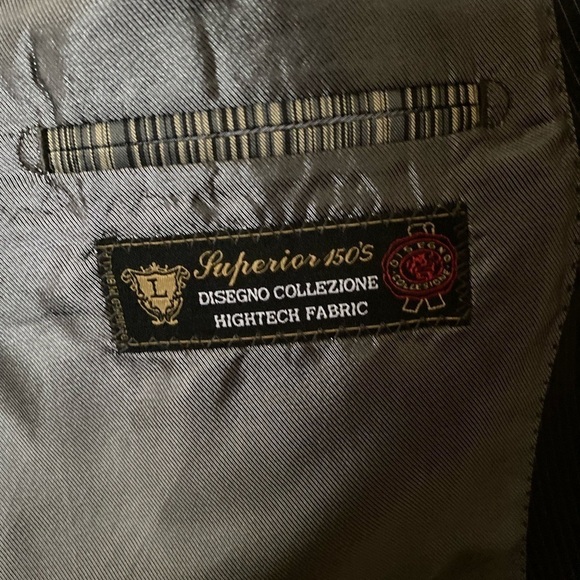Luca Rossi Blazer Men's 44 L Gray Long Lined Pinstripe Sports Jacket in Excell - Picture 5 of 12